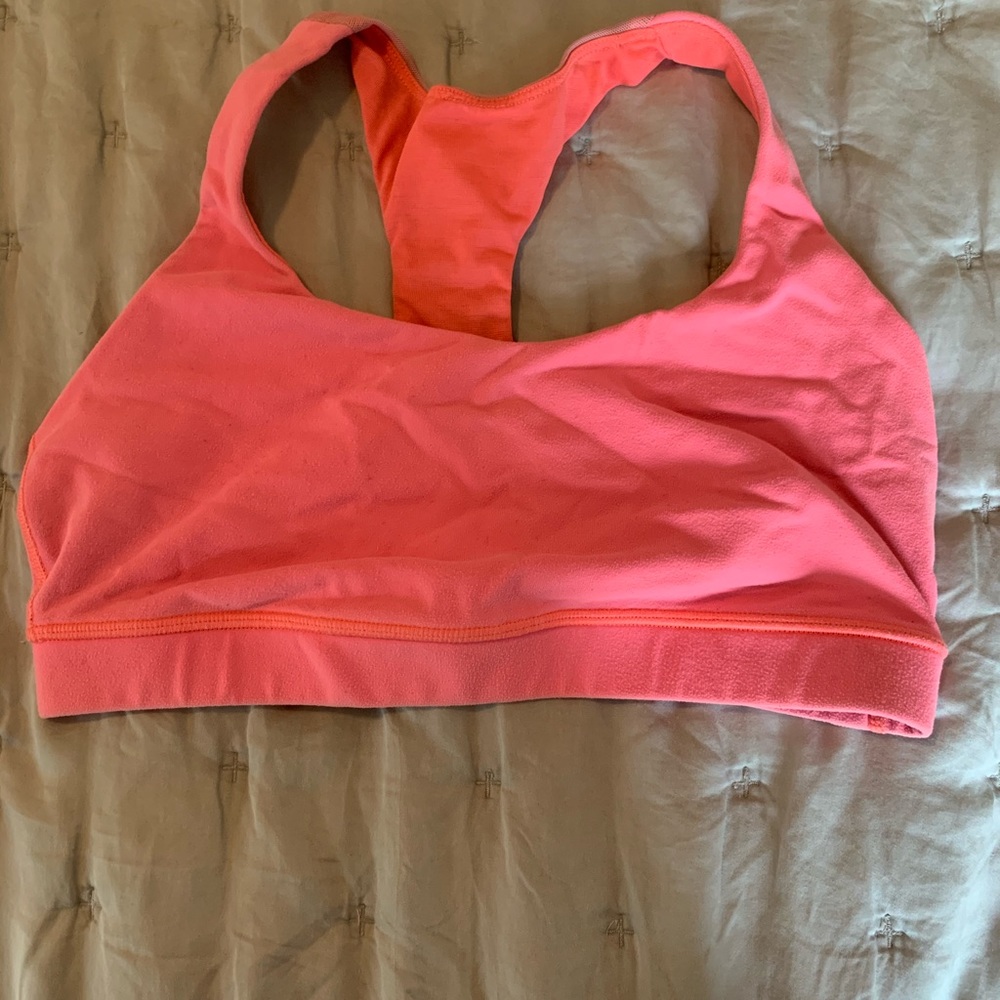 Hot pink lululemon sports bra